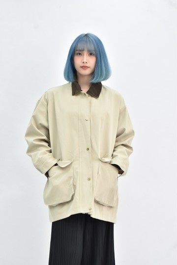 【加購優惠】(F) hers 排扣綠色外套