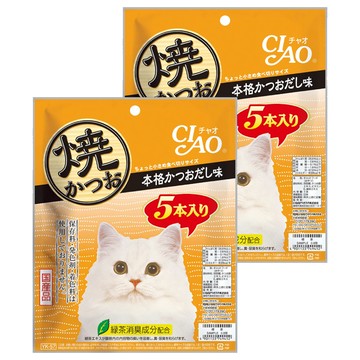 INABA CIAO 啾嚕 宗田鰹魚柳條 5入  鰹魚高湯  100g  2袋