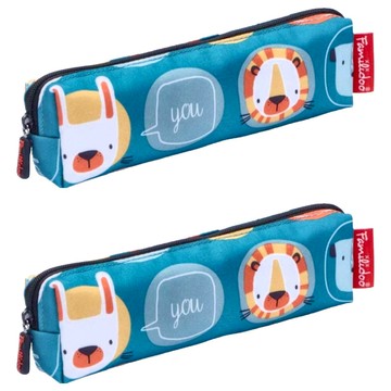 Familidoo 法米多 米多動物家族小筆袋 21 x 6 x 4cm 20g  小熊藍  2個