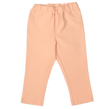 akachan honpo - 7分經典褲 針織斜紋布-素面-粉紅色