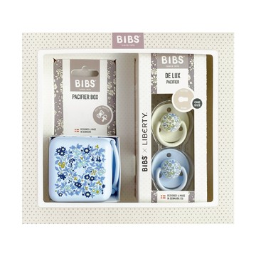 丹麥BIBSxLiberty印花系列禮盒組 - Elois寶貝藍