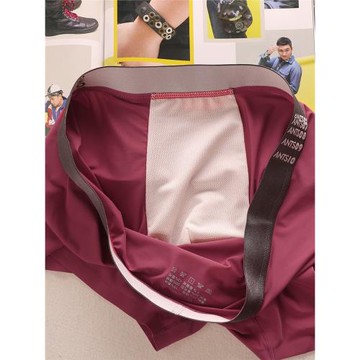 高端冰絲裸感果凍親膚男士內褲頭日系素色立體大囊袋絲滑無痕平角