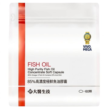大醫生技 85%高濃度極鮮魚油膠囊  60顆  850mg  1袋