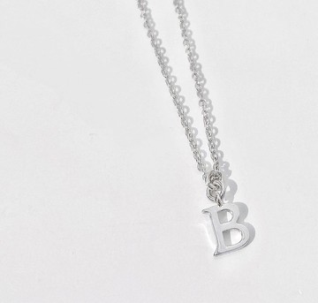 925純銀字母珍珠手鏈