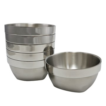 米雅可經典316不鏽鋼方形雙層隔熱碗-13cm-6入x1盒