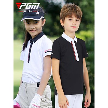 PGM兒童高爾夫服裝男女童短袖衣服吸濕速干夏季童裝透氣親子裝