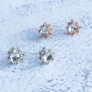 【S.One】正韓-耳環Fouetter le coeur銀針式耳環