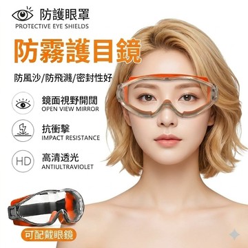 【TW現貨🔥可戴眼鏡】 防霧護目鏡 護目鏡 硅膠 防護眼罩 噴漆 打磨 拋光 防灰塵 防飛濺 防衝擊 防風沙 騎行防塵