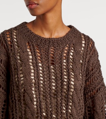 Brunello Cucinelli Jute and cotton-blend sweater