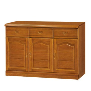 【MUNA 家居】967型樟木色4尺餐櫃/碗盤櫃(下座)