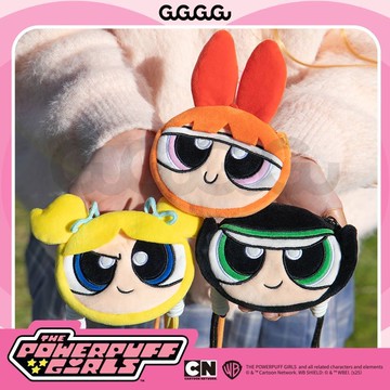 ✨店長優選✨【GuGuGuGu】正版飛天小女警毛絨零錢包手機背夾生日禮物玩偶斜挎包