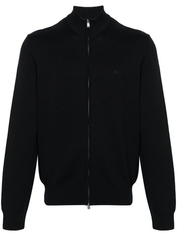 BOSS - high-neck cotton cardigan - men - Cotton - L - Black
