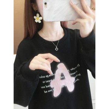 春季2025年新款爆款寬松圓領女士衛衣洋氣外套ins潮冬小個子上衣