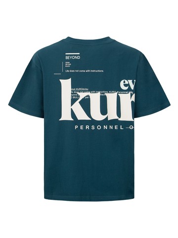 Logo and Slogan Print T-shirt