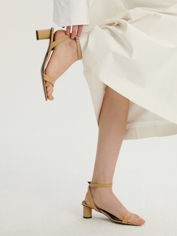 Single Strap Sandals_Beige
