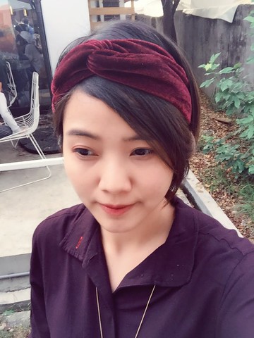 紅絲絨酒紅彈性髮帶