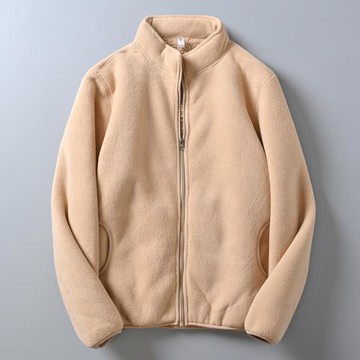 外貿尾單島國雙層復合絨秋冬加厚保暖羊羔絨搖粒絨立領夾克外套男