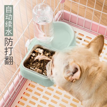 狗碗掛式雙碗狗狗防打翻狗盆貓碗貓食盆貓咪水碗懸掛籠子寵物用品