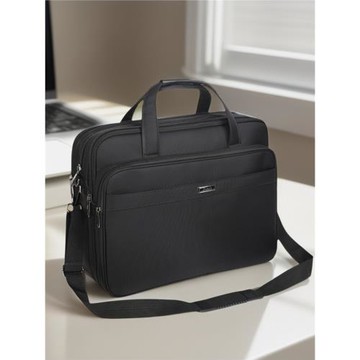 17.3寸筆記本電腦包16寸男士手提商務公文包旅行單肩包斜挎包出出差辦公文件包便攜打印機包大容量可印字