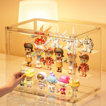 玩具/手辦收納 盲盒收納展示架亞克力盒模型手辦框積木娃娃透明盒子櫃墻-快速出貨