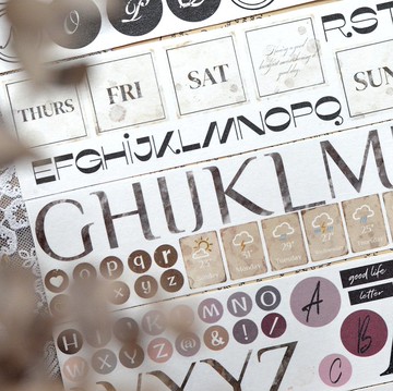 ABC 復古英文字母字素 PET 和紙膠帶 超長循環