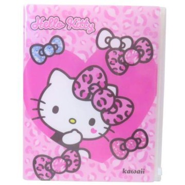 小禮堂 Sanrio 三麗鷗 Hello Kitty A4 6+1多功能資料夾 (粉豹紋款)