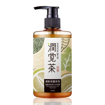 [家速配]潤覺茶 柚香舒心茶籽沐浴露350ml毫升