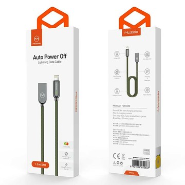 【Mcdodo麥多多】iPhone 智能斷電充電線 智者系列 午夜藍 夜幕綠 台灣限定配色 120cm【JC科技】