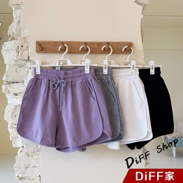 【DIFF】韓版寬鬆休閒夏薄款高腰顯瘦真理褲 休閒褲  寬褲 短褲 褲子 運動短褲 女裝 休閒短褲【P143】