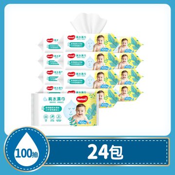 HUGGIES 好奇 純水植萃保水濕巾100抽x24包/箱