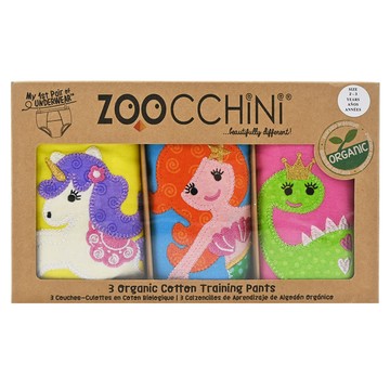 ZOOCCHiNi 有機棉兒童訓練褲 3件組，2-3歲  精靈系  1盒