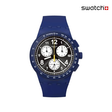 Swatch NOTHING BASIC ABOUT BLUE 運動手錶 SUSN418 (42mm)【官方旗艦店】