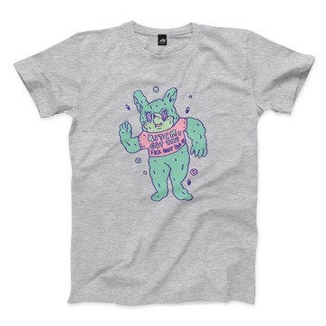 婊子滾兔 - 深麻灰 - 中性版T恤