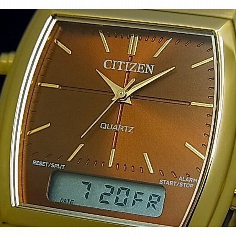 CITIZEN シチズン アナデジ アラームクロノグラフ メンズ腕時計