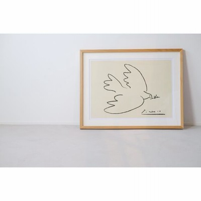 PABLO PICASSO (パブロ・ピカソ) | Dove of Peace (natural frame) | アートプリント/アートポスター フレーム付き 北欧 スカンジナビアン