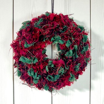 織品花圈 || 和服改造 || 聖誕配色