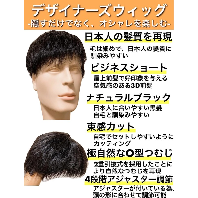 ウィッグ メンズ カツラ 男性用 ショート 必需品５点セット ビジネス