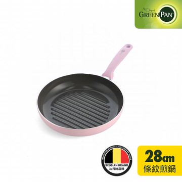 【GreenPan】Torino 圓形煎鍋28cm(不含蓋) 不沾鍋/不挑爐具/IH爐適用
