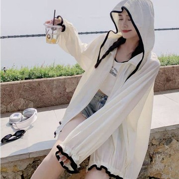 9516 用戶留存📝2026新款時尚連帽防曬衣女夏季長袖薄款外套韓版寬鬆透氣防曬服女E1SC