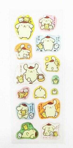 【震撼精品百貨】Pom Pom Purin 布丁狗 透明貼紙-翹耳朵#38525 震撼日式精品百貨