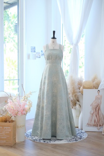 藍綠色連衣裙，派對連衣裙，伴娘連衣裙