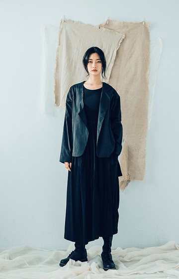 合 西裝外套 (黑/淺灰) Organic Cotton & Recycle
