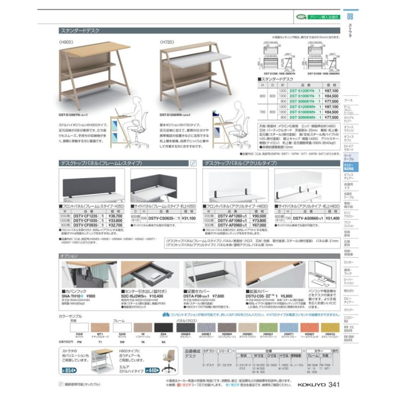 ストラタ スタンダードデスク Ｈ７２０ Ｗ１２００ ナチュラルオーク DST-S1206WN-SWT11 66284864 送料無料 コクヨ kok  | LINEブランドカタログ