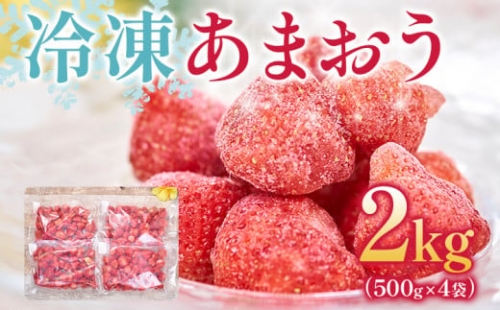 福岡産 冷凍あまおう 合計2kg 500g×4袋 あまおう イチゴ いちご スイーツ 果物 フルーツ 送料無料