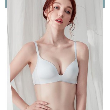 法國趣安芬文胸罩無痕內衣女小胸聚攏無鋼圈薄款平胸專用大胸顯小
