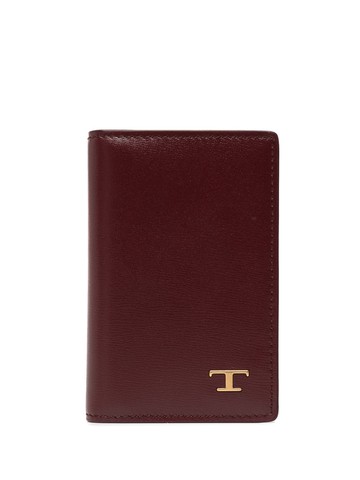 Tod's - logo-lettered bi-fold wallet - men - Leather - One Size