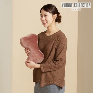 YVONNE 以旺傢飾 素面車用骨頭頸枕-可可棕