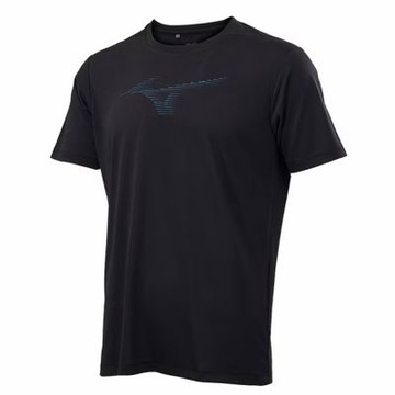 MIZUNO 美津濃 短袖上衣 男 吸濕排汗 黑 32TAD00209