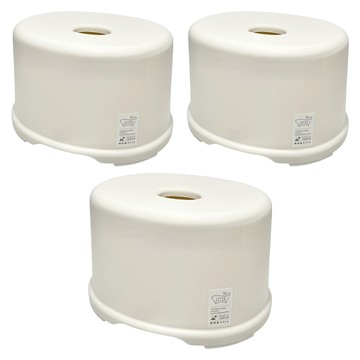 Sanada Seiko THERM 小浴椅3件組 B-779  24 x 14.3 x 19.2cm  象牙色