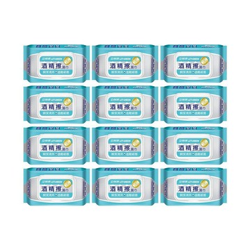 酒精抗菌 【立得清】12包組 加蓋特大張 酒精擦濕紙巾(35抽) 酒精布 酒精濕巾 清潔抗菌